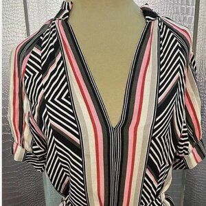 Almost Famous Broadway Costume Piece-Vintage Chevron Stripe Dress Size Small